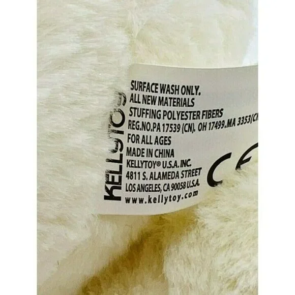 Kellytoy White Lamb Rattle Plush Crinkle Ears Cream Stuffed Animal Easter 11” - Picture 10 of 10